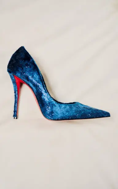 Christian Louboutin Exclusive Miss Z 100mm Velvet-Effect Leather Pumps | Thumbnail 2 Christian Louboutin Exclusive Miss Z 100mm Velvet-Effect Leather Pumps | Thumbnail 2