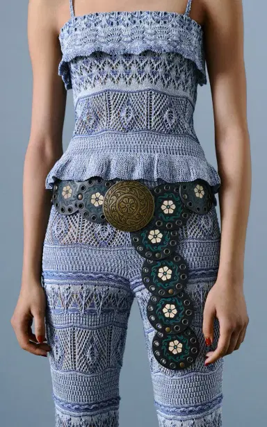 Etro Ruffled Knit Cropped Top | Thumbnail 5 Etro Ruffled Knit Cropped Top | Thumbnail 5