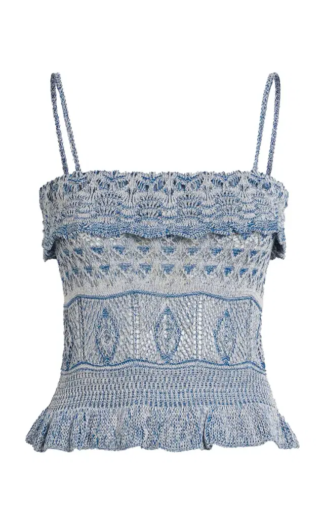 Ruffled Knit Cropped Top Ruffled Knit Cropped Top