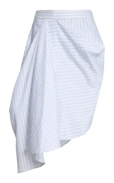 JW Anderson Asymmetric Draped Cotton Midi Skirt | Thumbnail 1 JW Anderson Asymmetric Draped Cotton Midi Skirt | Thumbnail 1