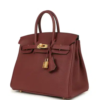 HERMÈS Hermes Birkin 25 Rouge H Togo Gold Hardware | Thumbnail 5 HERMÈS Hermes Birkin 25 Rouge H Togo Gold Hardware | Thumbnail 5