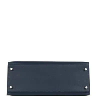 HERMÈS Hermes Kelly Sellier 28 Bleu Navy Epsom Palladium Hardware | Thumbnail 6 HERMÈS Hermes Kelly Sellier 28 Bleu Navy Epsom Palladium Hardware | Thumbnail 6