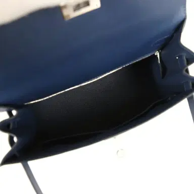 HERMÈS Hermes Kelly Sellier 28 Bleu Navy Epsom Palladium Hardware | Thumbnail 8 HERMÈS Hermes Kelly Sellier 28 Bleu Navy Epsom Palladium Hardware | Thumbnail 8