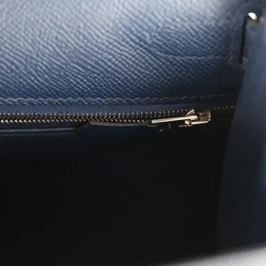 HERMÈS Hermes Kelly Sellier 28 Bleu Navy Epsom Palladium Hardware | Thumbnail 9 HERMÈS Hermes Kelly Sellier 28 Bleu Navy Epsom Palladium Hardware | Thumbnail 9