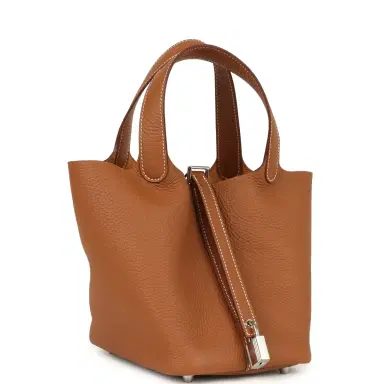 HERMÈS Hermes Picotin Lock 18 Gold Clemence Palladium Hardware | Thumbnail 2 HERMÈS Hermes Picotin Lock 18 Gold Clemence Palladium Hardware | Thumbnail 2