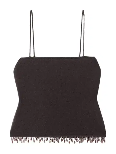 BODE Fringed Bead-embellished Wool And Cashmere-blend Top | Thumbnail 1 BODE Fringed Bead-embellished Wool And Cashmere-blend Top | Thumbnail 1