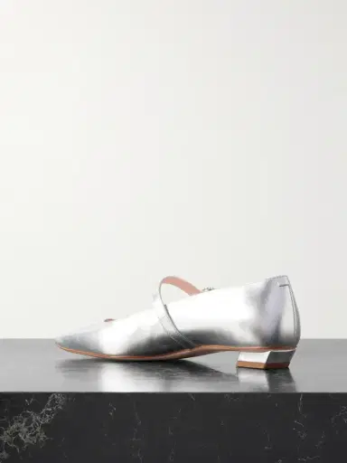 Roger Vivier Belle Vivier 25 Crystal-embellished Metallic Leather Mary Jane Ballet Flats | Thumbnail 3 Roger Vivier Belle Vivier 25 Crystal-embellished Metallic Leather Mary Jane Ballet Flats | Thumbnail 3
