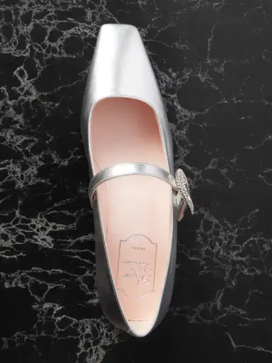 Roger Vivier Belle Vivier 25 Crystal-embellished Metallic Leather Mary Jane Ballet Flats | Thumbnail 5 Roger Vivier Belle Vivier 25 Crystal-embellished Metallic Leather Mary Jane Ballet Flats | Thumbnail 5