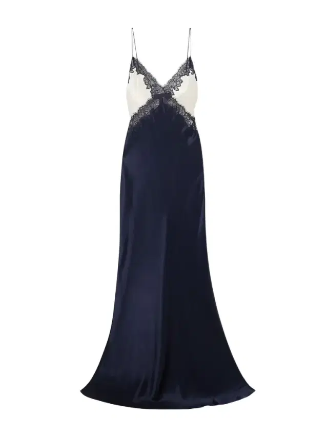 Aumoe Lace-trimmed Silk-satin Gown Aumoe Lace-trimmed Silk-satin Gown