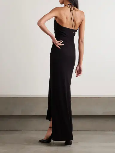 Rebecca Vallance Zaley Draped Embellished Jersey Halterneck Maxi Dress | Thumbnail 3 Rebecca Vallance Zaley Draped Embellished Jersey Halterneck Maxi Dress | Thumbnail 3