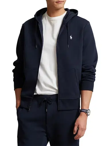 Polo Ralph Lauren Men's Cotton-Blend Zip Hoodie - Aviator Navy | Thumbnail 3 Polo Ralph Lauren Men's Cotton-Blend Zip Hoodie - Aviator Navy | Thumbnail 3