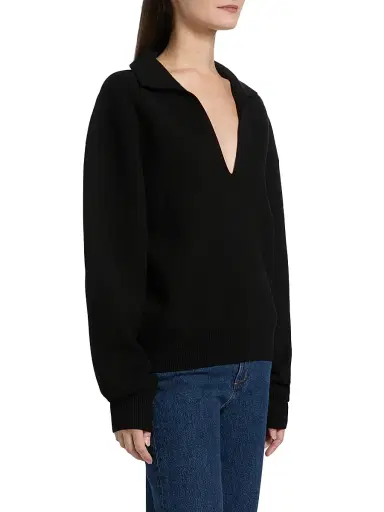 A.L.C. Women's Timmy Curved Sweater - Black | Thumbnail 4 A.L.C. Women's Timmy Curved Sweater - Black | Thumbnail 4