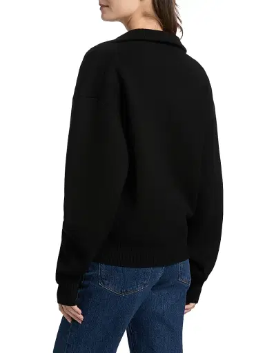 A.L.C. Women's Timmy Curved Sweater - Black | Thumbnail 5 A.L.C. Women's Timmy Curved Sweater - Black | Thumbnail 5