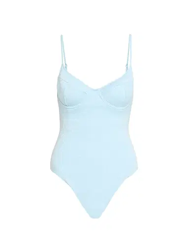 Simkhai Women's Demi Bustier One-Piece Swimsuit - Blue - Size XS | Thumbnail 1 Simkhai Women's Demi Bustier One-Piece Swimsuit - Blue - Size XS | Thumbnail 1