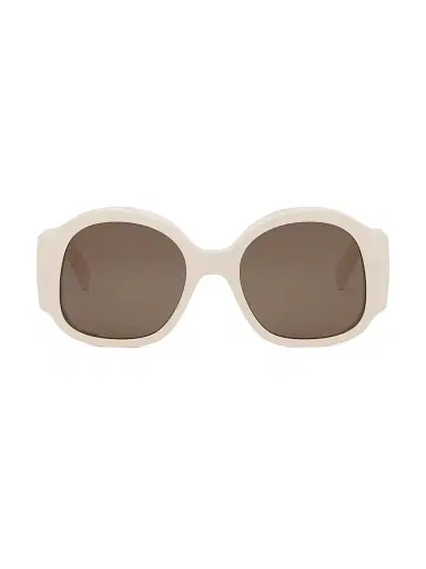 Celine Women's Maxi Triomphe 54MM Round Sunglasses - Ivory Brown | Thumbnail 2 Celine Women's Maxi Triomphe 54MM Round Sunglasses - Ivory Brown | Thumbnail 2