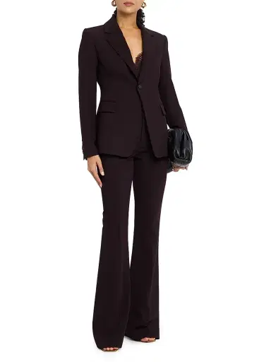 A.L.C. Women's Sophie Wool Gabardine Flare Pants - Plum | Thumbnail 2 A.L.C. Women's Sophie Wool Gabardine Flare Pants - Plum | Thumbnail 2
