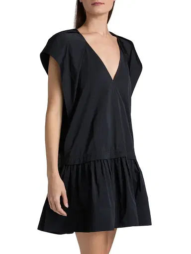 A.L.C. Women's Ember Faille Drop-Waist Minidress - Navy | Thumbnail 4 A.L.C. Women's Ember Faille Drop-Waist Minidress - Navy | Thumbnail 4
