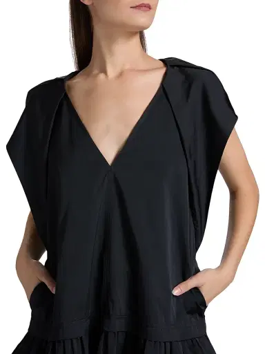 A.L.C. Women's Ember Faille Drop-Waist Minidress - Navy | Thumbnail 6 A.L.C. Women's Ember Faille Drop-Waist Minidress - Navy | Thumbnail 6