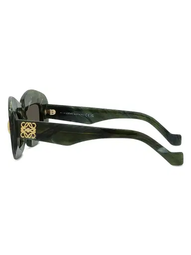 Loewe Women's Chunky Anagram 49MM Rectangular Sunglasses - Green | Thumbnail 4 Loewe Women's Chunky Anagram 49MM Rectangular Sunglasses - Green | Thumbnail 4