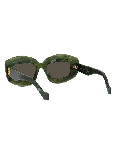 Loewe Women's Chunky Anagram 49MM Rectangular Sunglasses - Green | Thumbnail 5 Loewe Women's Chunky Anagram 49MM Rectangular Sunglasses - Green | Thumbnail 5