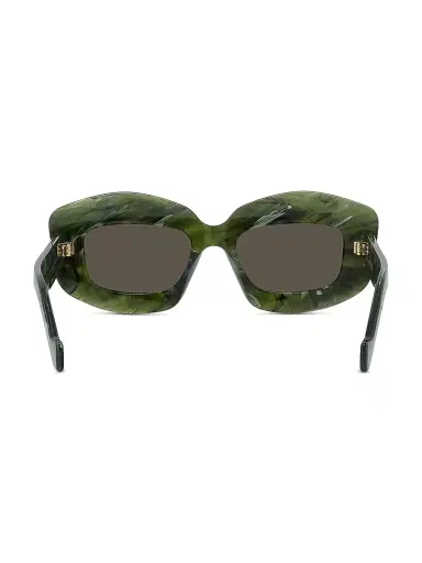 Loewe Women's Chunky Anagram 49MM Rectangular Sunglasses - Green | Thumbnail 6 Loewe Women's Chunky Anagram 49MM Rectangular Sunglasses - Green | Thumbnail 6