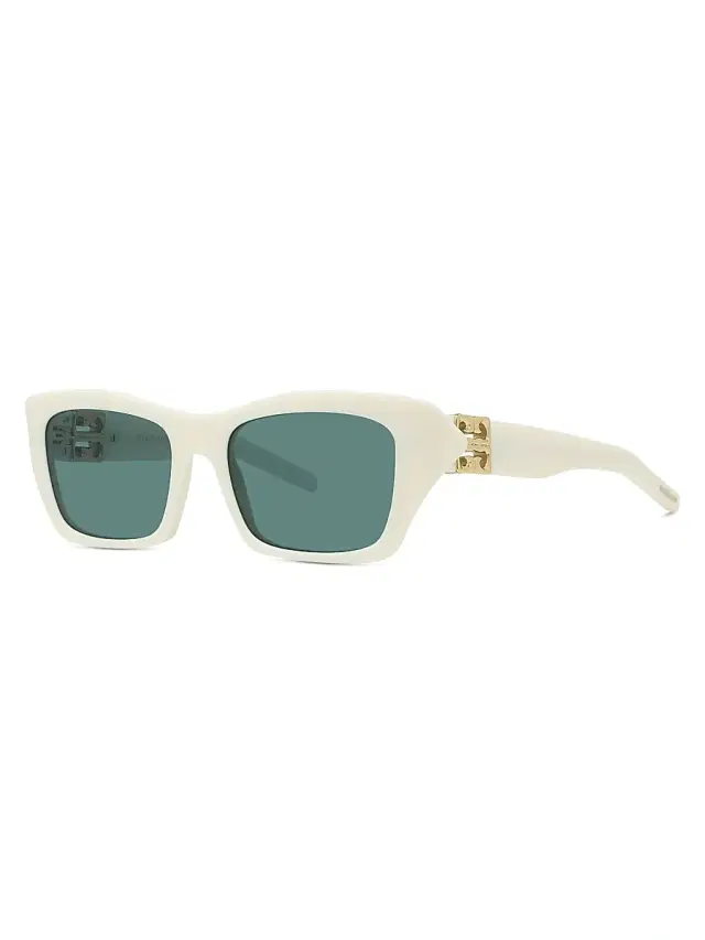 Women's 4G Liquid 54MM Rectangular Sunglasses - White Green Women's 4G Liquid 54MM Rectangular Sunglasses - White Green