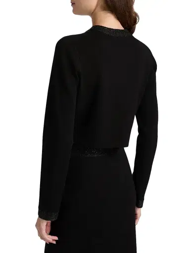 A.L.C. Women's Marley Embellished Long-Sleeve Crop Top - Black | Thumbnail 5 A.L.C. Women's Marley Embellished Long-Sleeve Crop Top - Black | Thumbnail 5