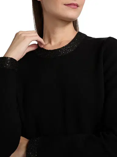 A.L.C. Women's Marley Embellished Long-Sleeve Crop Top - Black | Thumbnail 6 A.L.C. Women's Marley Embellished Long-Sleeve Crop Top - Black | Thumbnail 6