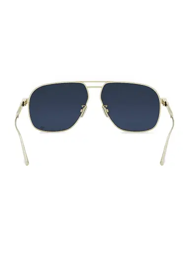 Dior Women's Cannage A3U 58MM Aviator Sunglasses - Shiny Gold Blue | Thumbnail 5 Dior Women's Cannage A3U 58MM Aviator Sunglasses - Shiny Gold Blue | Thumbnail 5