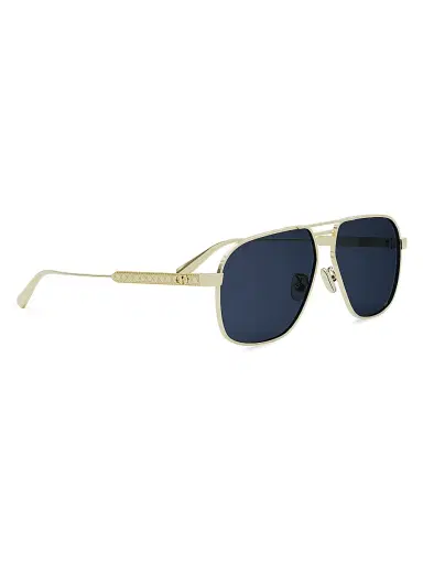 Dior Women's Cannage A3U 58MM Aviator Sunglasses - Shiny Gold Blue | Thumbnail 8 Dior Women's Cannage A3U 58MM Aviator Sunglasses - Shiny Gold Blue | Thumbnail 8