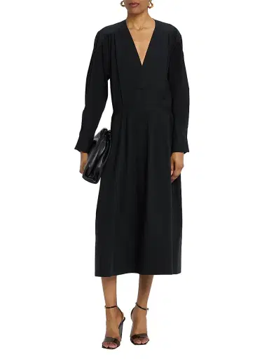 A.L.C. Women's Jordan Long-Sleeve Tunic Midi-Dress - Black | Thumbnail 2 A.L.C. Women's Jordan Long-Sleeve Tunic Midi-Dress - Black | Thumbnail 2