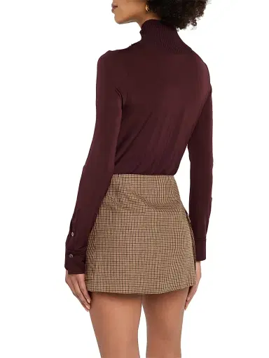 A.L.C. Women's Elyse Turtleneck Top - Dark Purple | Thumbnail 3 A.L.C. Women's Elyse Turtleneck Top - Dark Purple | Thumbnail 3