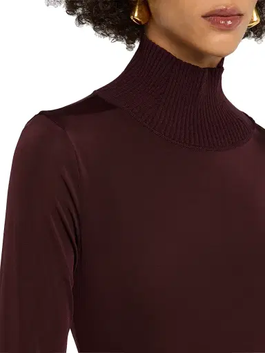 A.L.C. Women's Elyse Turtleneck Top - Dark Purple | Thumbnail 4 A.L.C. Women's Elyse Turtleneck Top - Dark Purple | Thumbnail 4