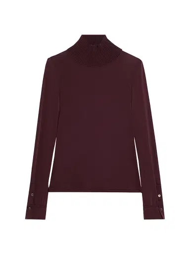 A.L.C. Women's Elyse Turtleneck Top - Dark Purple | Thumbnail 1 A.L.C. Women's Elyse Turtleneck Top - Dark Purple | Thumbnail 1