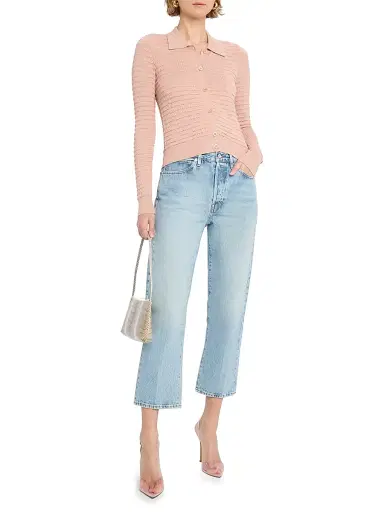 Frame Women's The Vertical Crop High-Rise Straight-Leg Jeans - Medium Blue - Size 31 | Thumbnail 2 Frame Women's The Vertical Crop High-Rise Straight-Leg Jeans - Medium Blue - Size 31 | Thumbnail 2