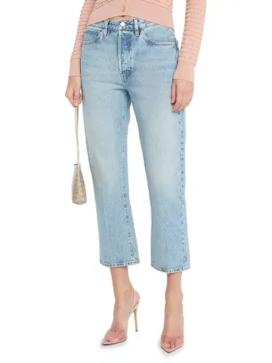Frame Women's The Vertical Crop High-Rise Straight-Leg Jeans - Medium Blue - Size 31 | Thumbnail 3 Frame Women's The Vertical Crop High-Rise Straight-Leg Jeans - Medium Blue - Size 31 | Thumbnail 3