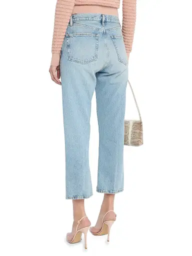Frame Women's The Vertical Crop High-Rise Straight-Leg Jeans - Medium Blue - Size 31 | Thumbnail 4 Frame Women's The Vertical Crop High-Rise Straight-Leg Jeans - Medium Blue - Size 31 | Thumbnail 4