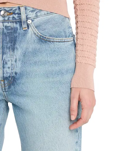 Frame Women's The Vertical Crop High-Rise Straight-Leg Jeans - Medium Blue - Size 31 | Thumbnail 5 Frame Women's The Vertical Crop High-Rise Straight-Leg Jeans - Medium Blue - Size 31 | Thumbnail 5