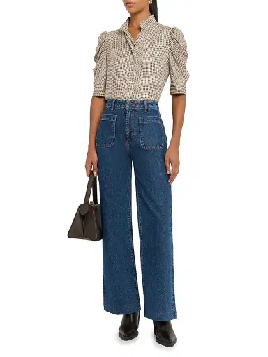 Frame Women's The Refined Stretch Patch-Pocket Wide Jeans | Thumbnail 2 Frame Women's The Refined Stretch Patch-Pocket Wide Jeans | Thumbnail 2