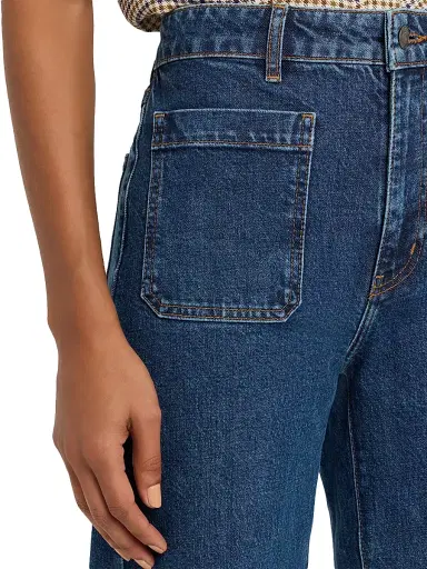 Frame Women's The Refined Stretch Patch-Pocket Wide Jeans | Thumbnail 5 Frame Women's The Refined Stretch Patch-Pocket Wide Jeans | Thumbnail 5