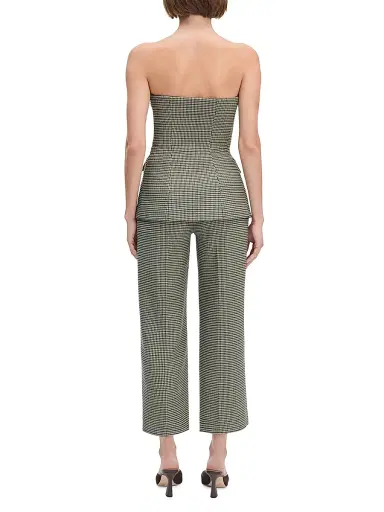 Favorite Daughter Women's Phoebe Houndstooth Bustier - Grey | Thumbnail 3 Favorite Daughter Women's Phoebe Houndstooth Bustier - Grey | Thumbnail 3