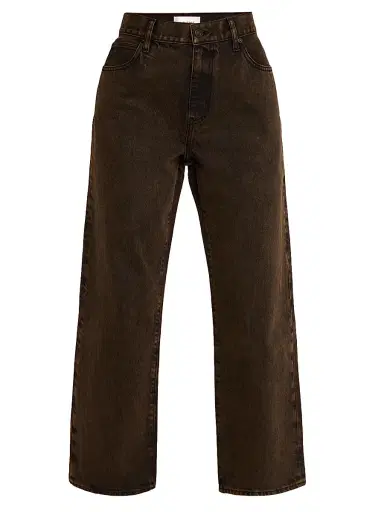 Frame Women's The Hang Mid-Rise Wide-Leg Cropped Jeans - Brown - Size 29 | Thumbnail 1 Frame Women's The Hang Mid-Rise Wide-Leg Cropped Jeans - Brown - Size 29 | Thumbnail 1