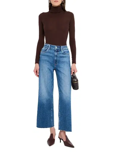 Paige Women's Anessa Raw-Edge Hem Jeans - Light Blue | Thumbnail 2 Paige Women's Anessa Raw-Edge Hem Jeans - Light Blue | Thumbnail 2