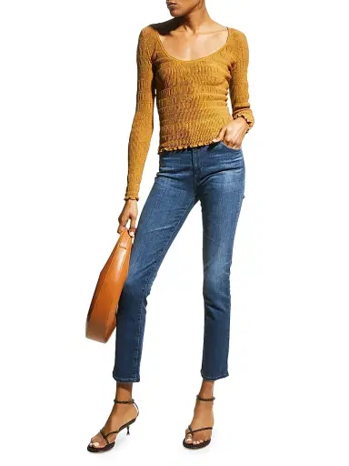AG Jeans Women's Mari High-Rise Slim-Straight Jeans - Dark Blue - Size 31 | Thumbnail 2 AG Jeans Women's Mari High-Rise Slim-Straight Jeans - Dark Blue - Size 31 | Thumbnail 2