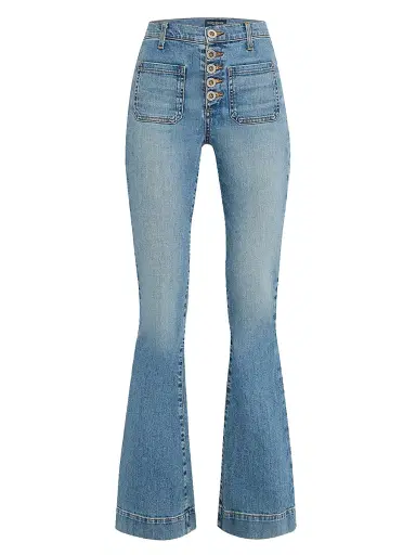 Ramy Brook Women's Cindy High-Rise Flare Jeans - Blue | Thumbnail 1 Ramy Brook Women's Cindy High-Rise Flare Jeans - Blue | Thumbnail 1