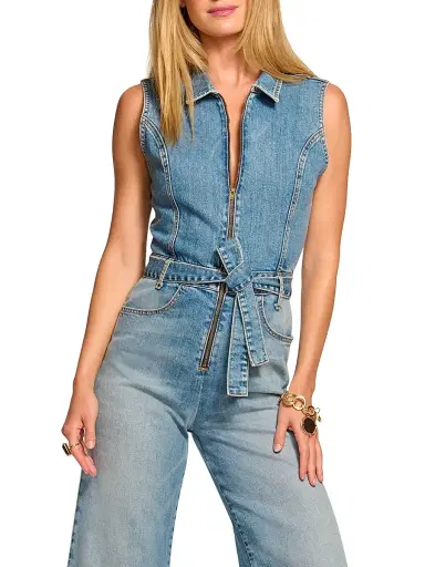 Ramy Brook Women's Jemma Wide-Leg Denim Jumpsuit | Thumbnail 2 Ramy Brook Women's Jemma Wide-Leg Denim Jumpsuit | Thumbnail 2