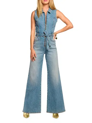 Ramy Brook Women's Jemma Wide-Leg Denim Jumpsuit | Thumbnail 1 Ramy Brook Women's Jemma Wide-Leg Denim Jumpsuit | Thumbnail 1