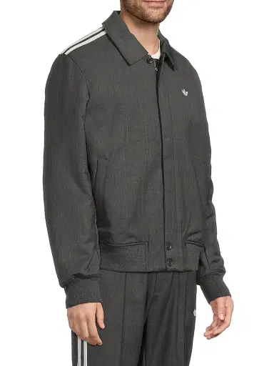 adidas Men's x Wales Bonner Wool-Blend Jacket - Dark Grey Heather | Thumbnail 4 adidas Men's x Wales Bonner Wool-Blend Jacket - Dark Grey Heather | Thumbnail 4