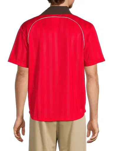 adidas Men's x Wales Bonner Football T-Shirt - Better Scarlet | Thumbnail 5 adidas Men's x Wales Bonner Football T-Shirt - Better Scarlet | Thumbnail 5