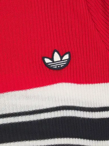 adidas Men's x Wales Bonner Striped Knit Zip Jacket - Better Scarlet | Thumbnail 6 adidas Men's x Wales Bonner Striped Knit Zip Jacket - Better Scarlet | Thumbnail 6